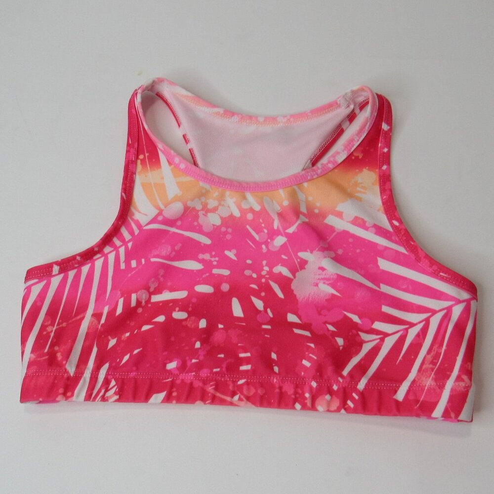 Xersion Quick Dry Girls Racerback Sports Bra Top Size L 14 Reg Pullover Head